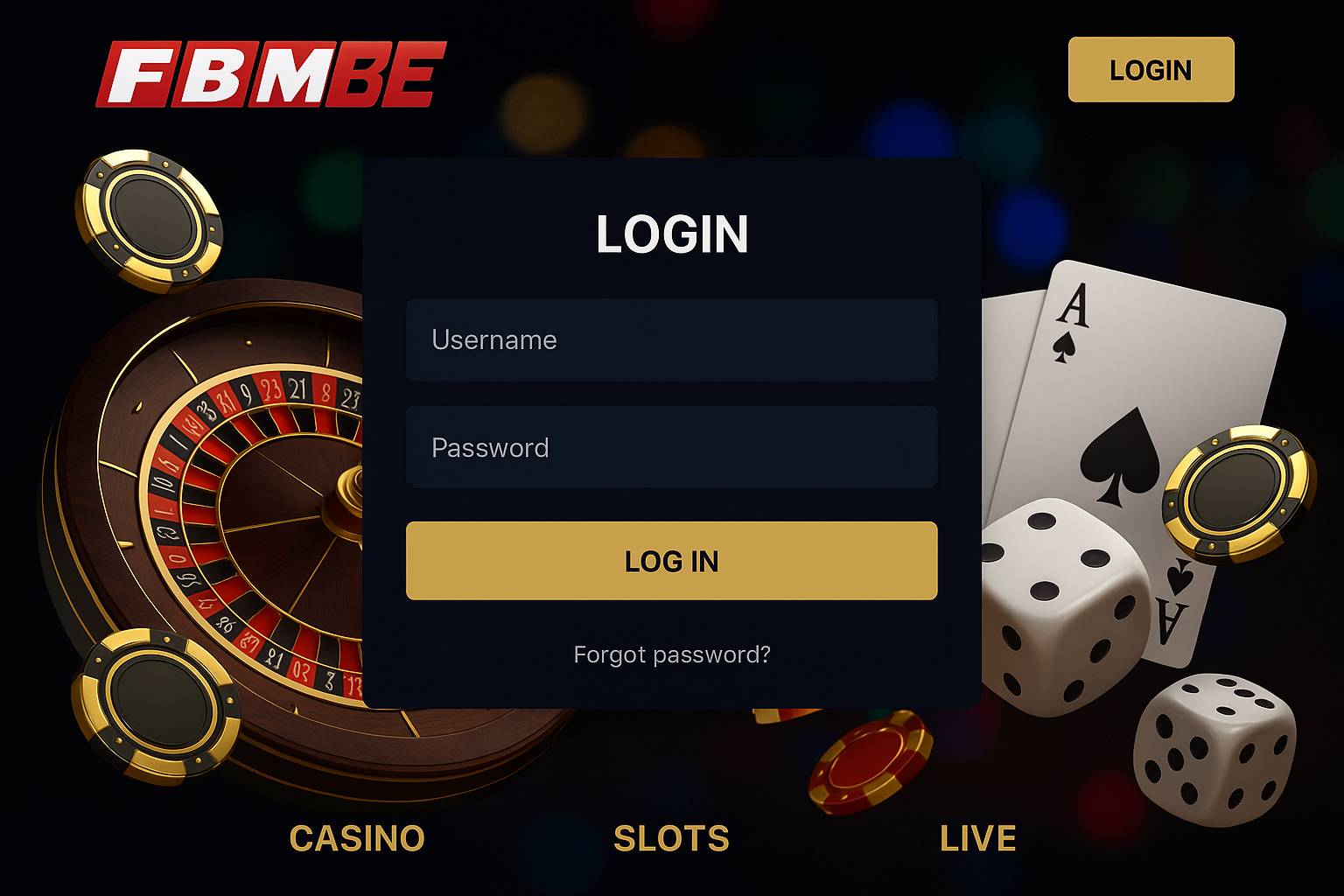 Login no Cassino FBMBET